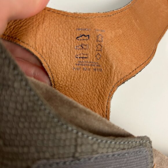 Taos Sandals 41 US 10-10.5 Taupe Carousel 2 Wedge Open Toe Leather Comfort - Picture 15 of 15